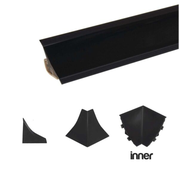 Worktop Strip Inner Corner Black
