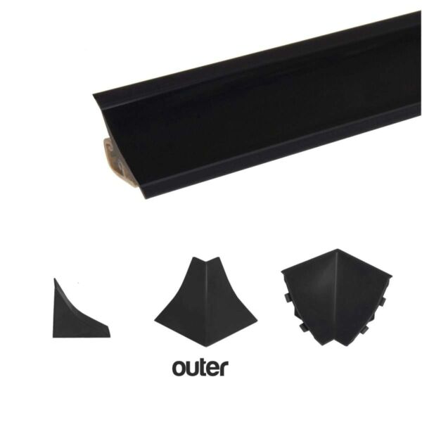 Worktop Strip Outer Element Black