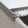 Formable Reversible Aluminium Step Edge Profile 10mm/12mm NFA Fit with Flexible Flange for Straight or Curved Edges