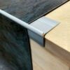 Durable Aluminium TVC Anodised LVT Stair nosing Edge Profile For 3mm Flooring