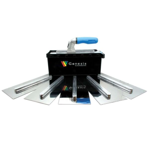 Interchangeable floor trowel set