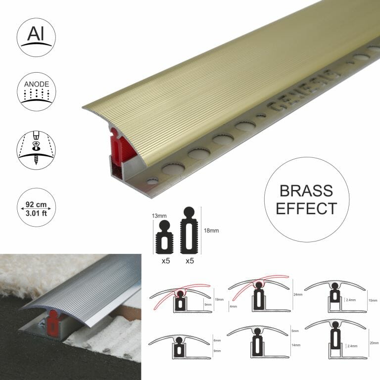 Threshold Strips for different flooring levels - Profiles Direct